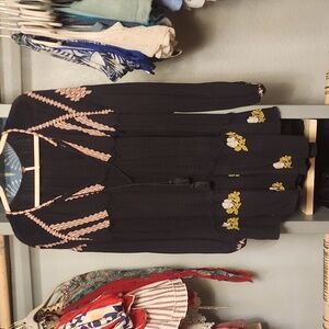 Free People Wild Horses Black Mini Dress